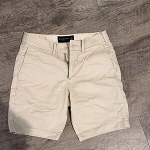 Abercrombie & Fitch Men's Light Tan Shorts